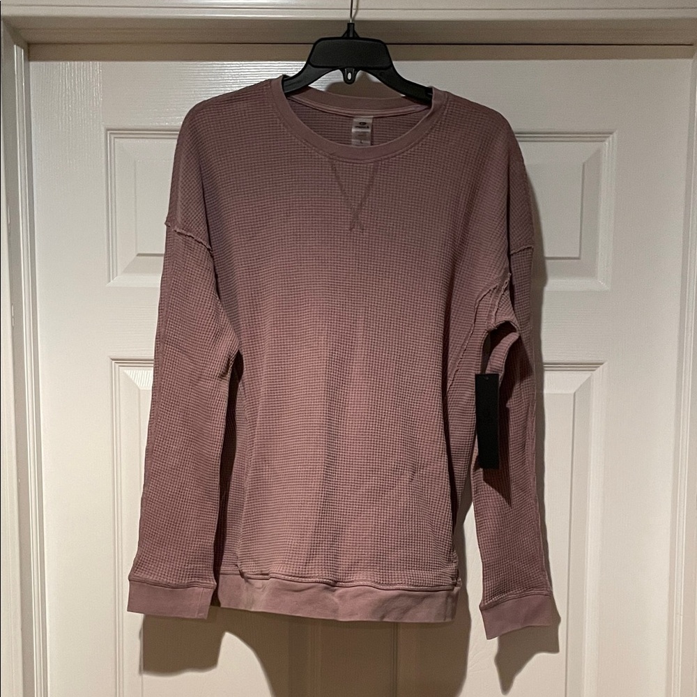 Mono B Mocha Waffle Knit Top